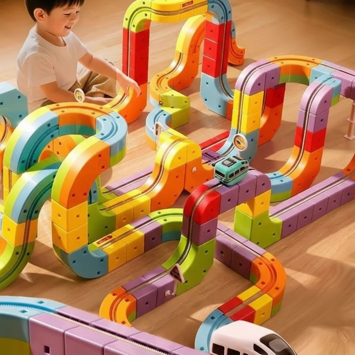 Large magnetic track layout